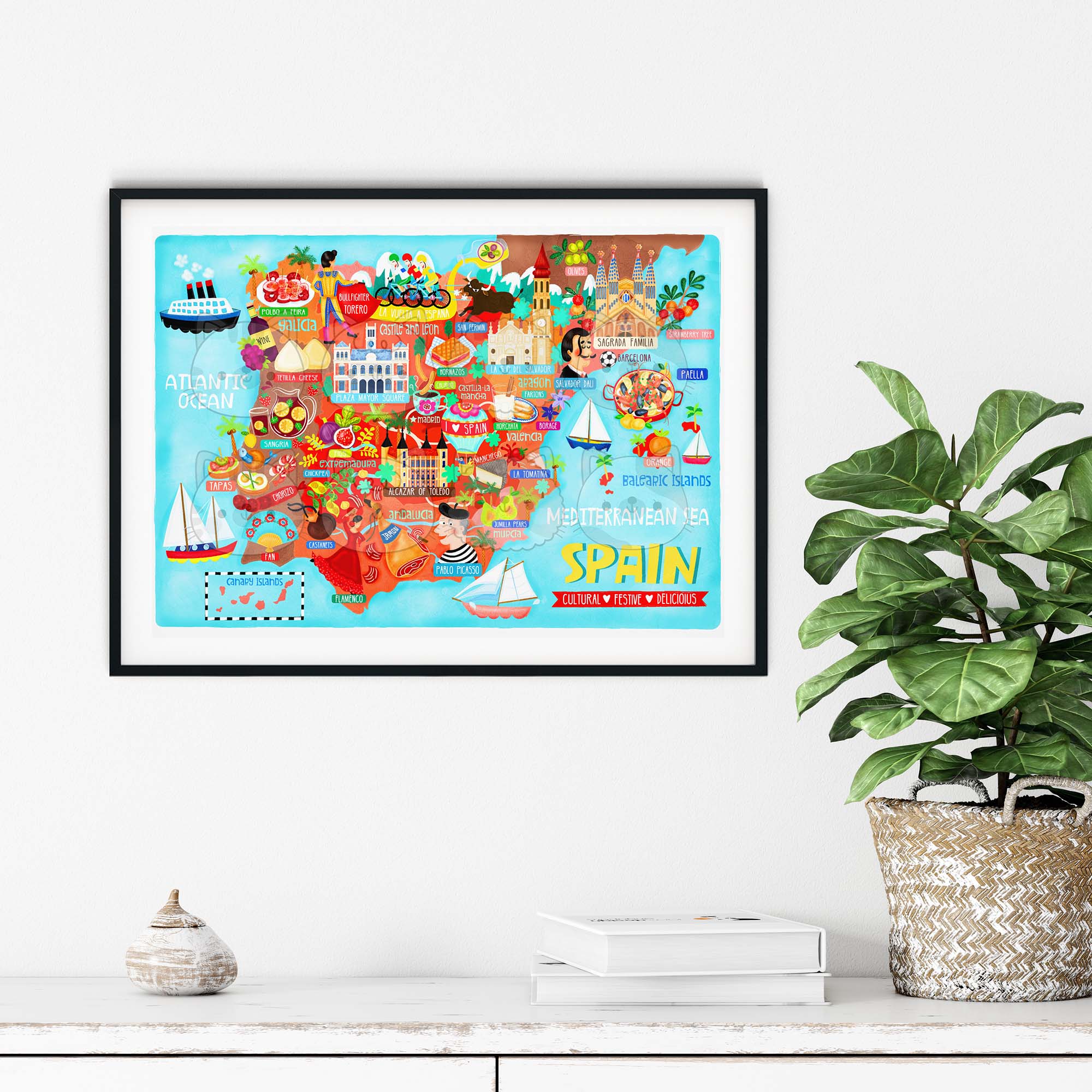Spain Map Poster