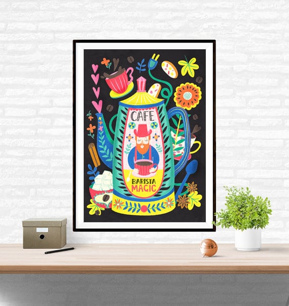 Barista Magic Coffee Poster