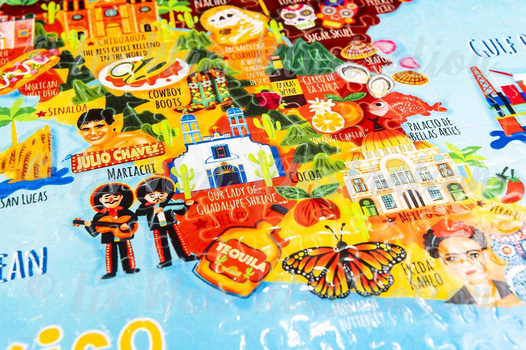 Mexico map jigsaw puzzle