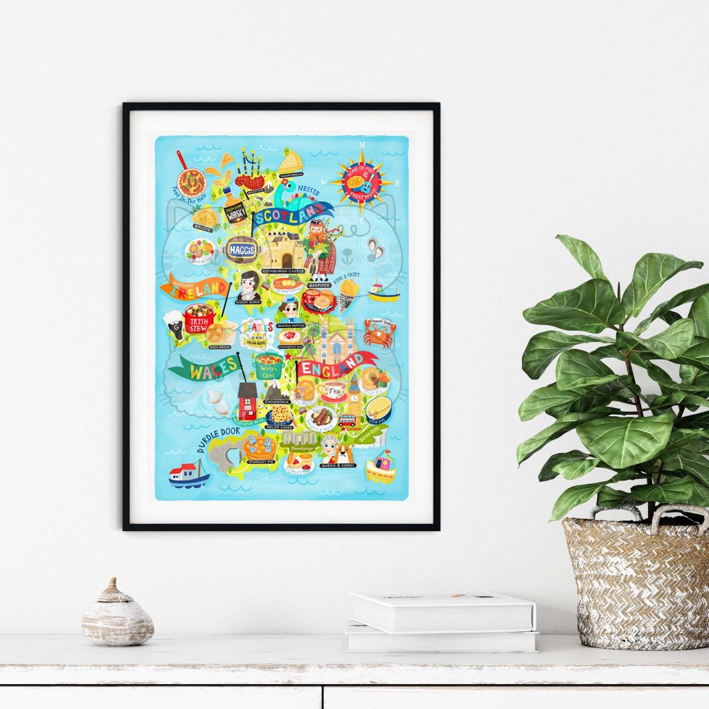 UK map poster UK map poster