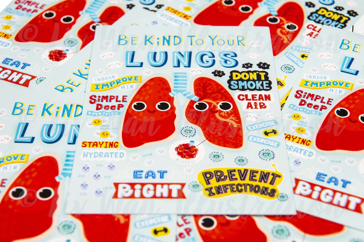 Be Kind to Your Lungs Postcards