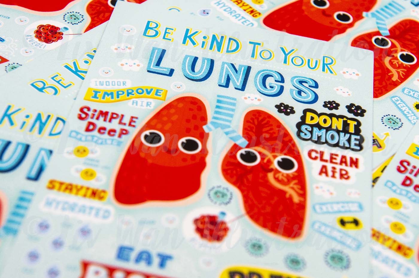 Be Kind to Your Lungs Postcards