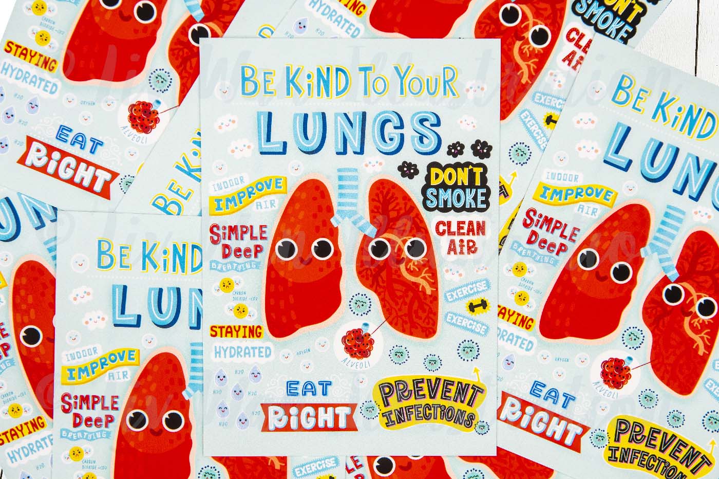 Be Kind to Your Lungs Postcards