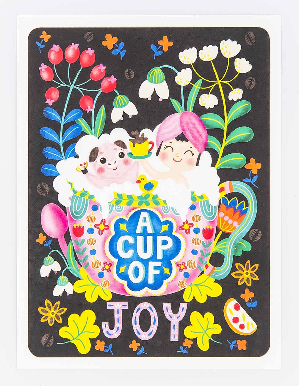 a cup of joy postcard