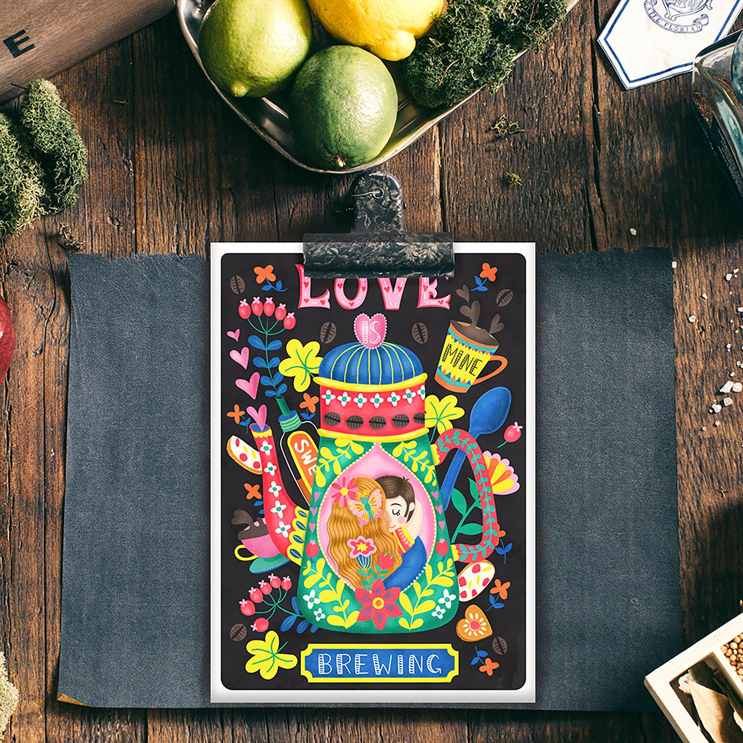 Love Is Brewing Postcard