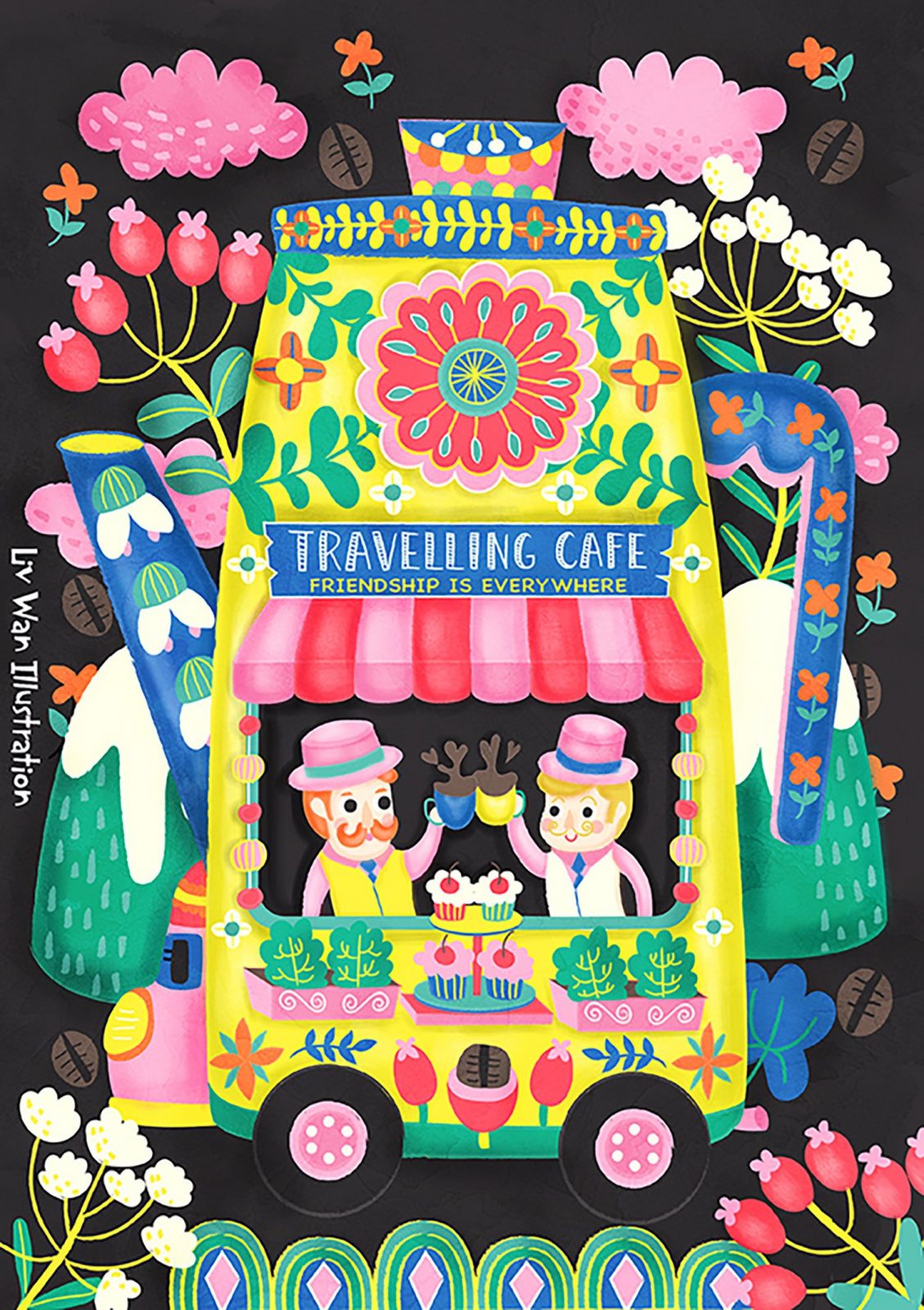 Travelling Cafe Postcard - Coffee Lovers series - Image 4
