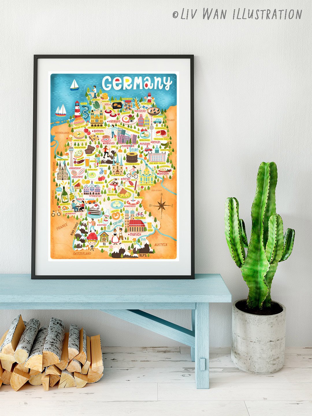 Germany Map Poster
