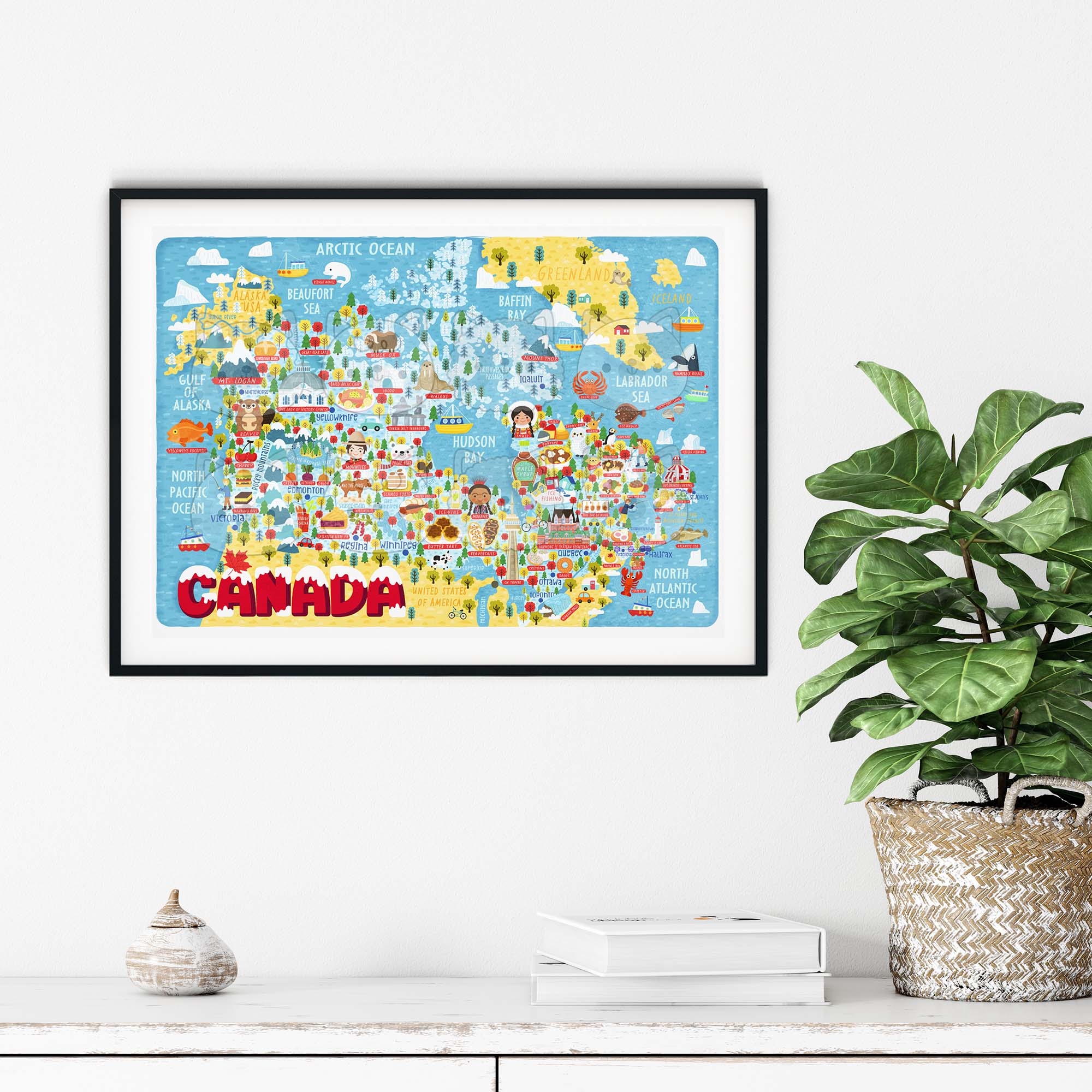 Canada map poster