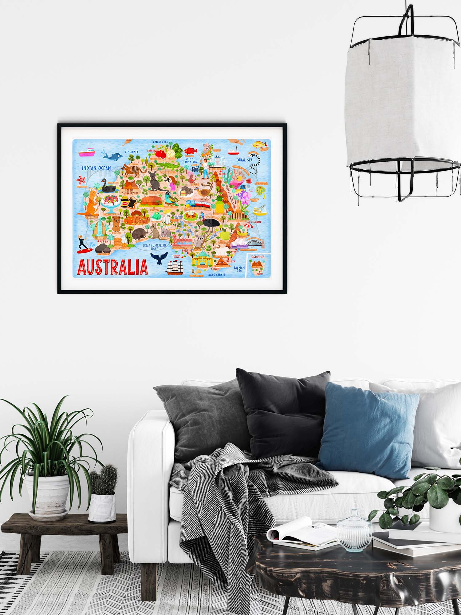 Australia map poster