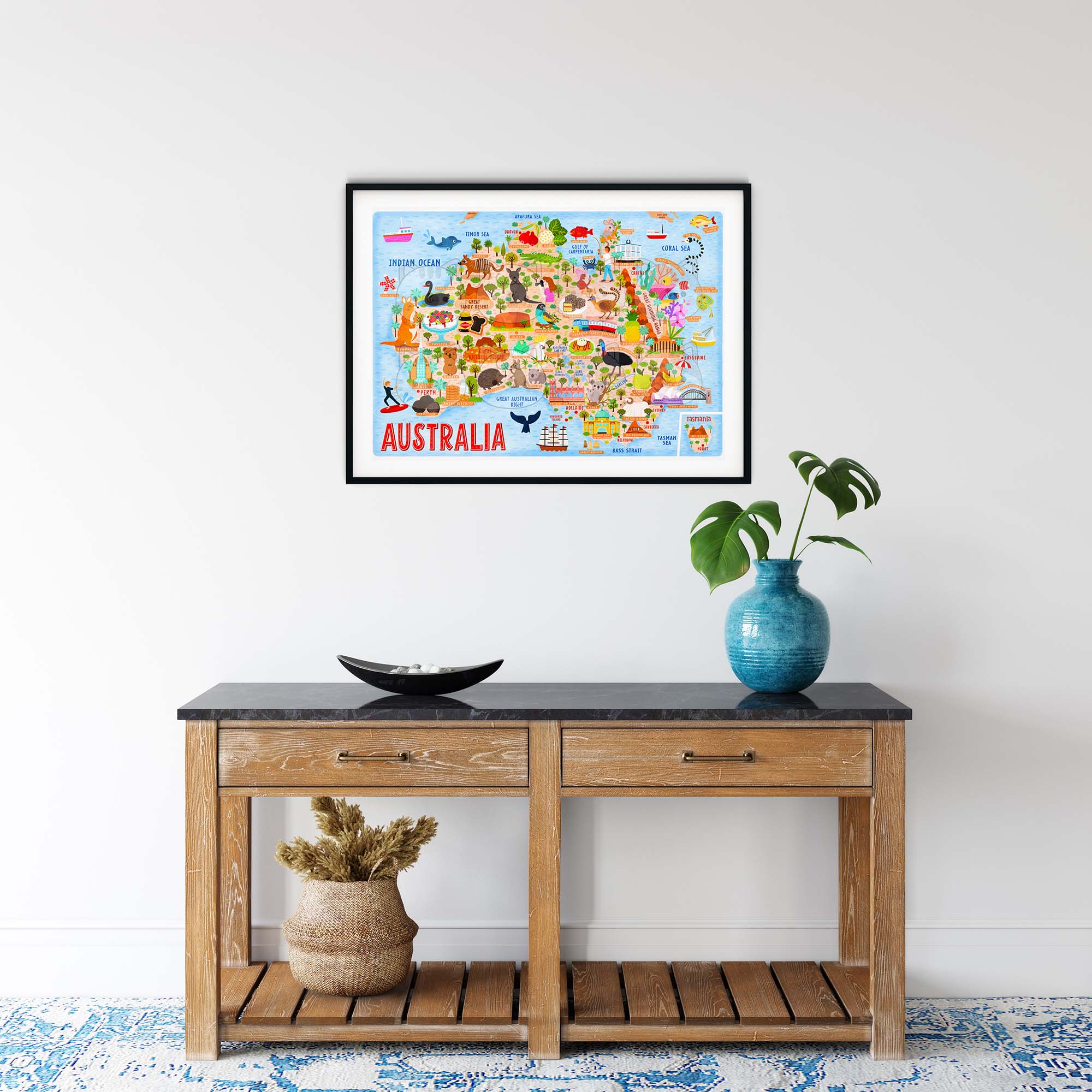 Australia map poster