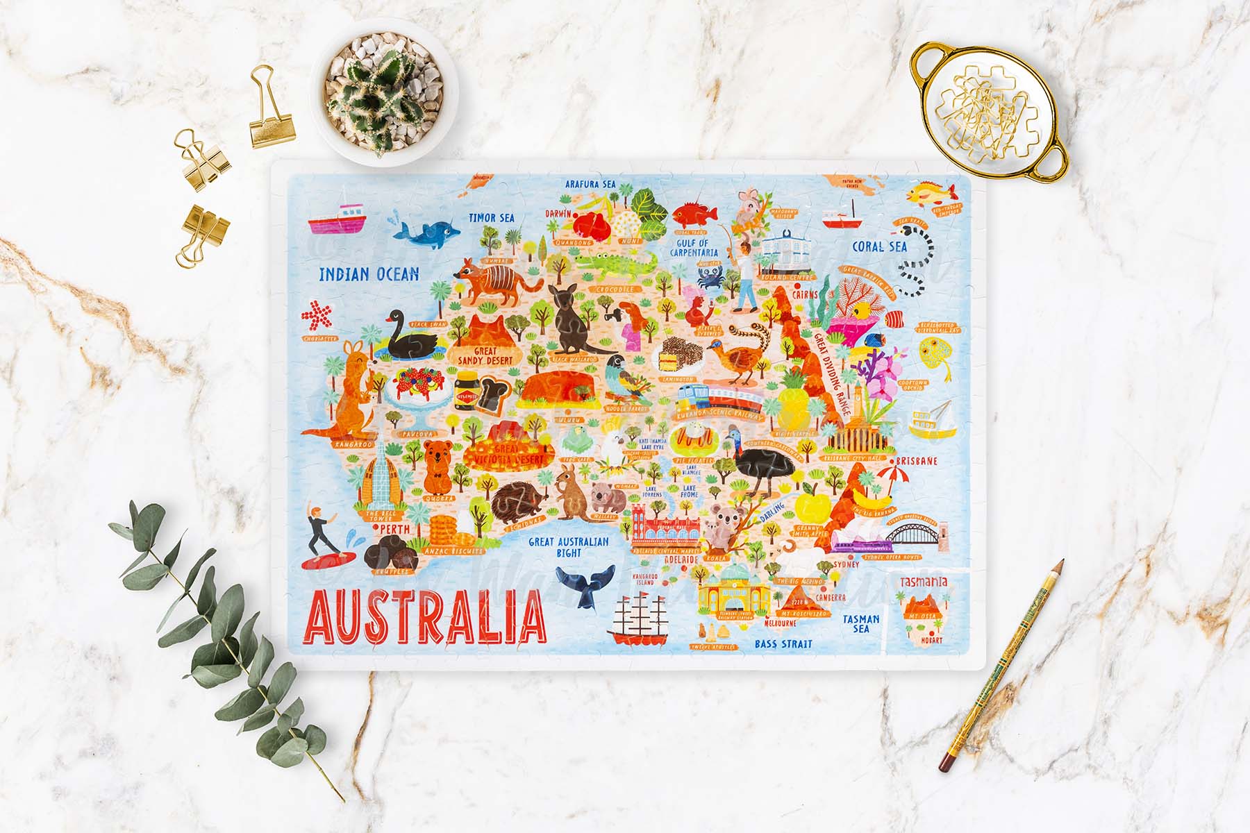 Australia map puzzle