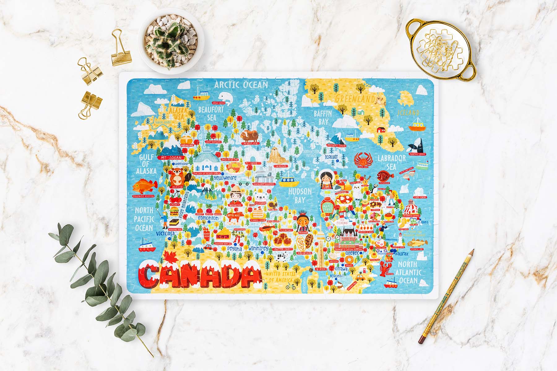 Canada map puzzle