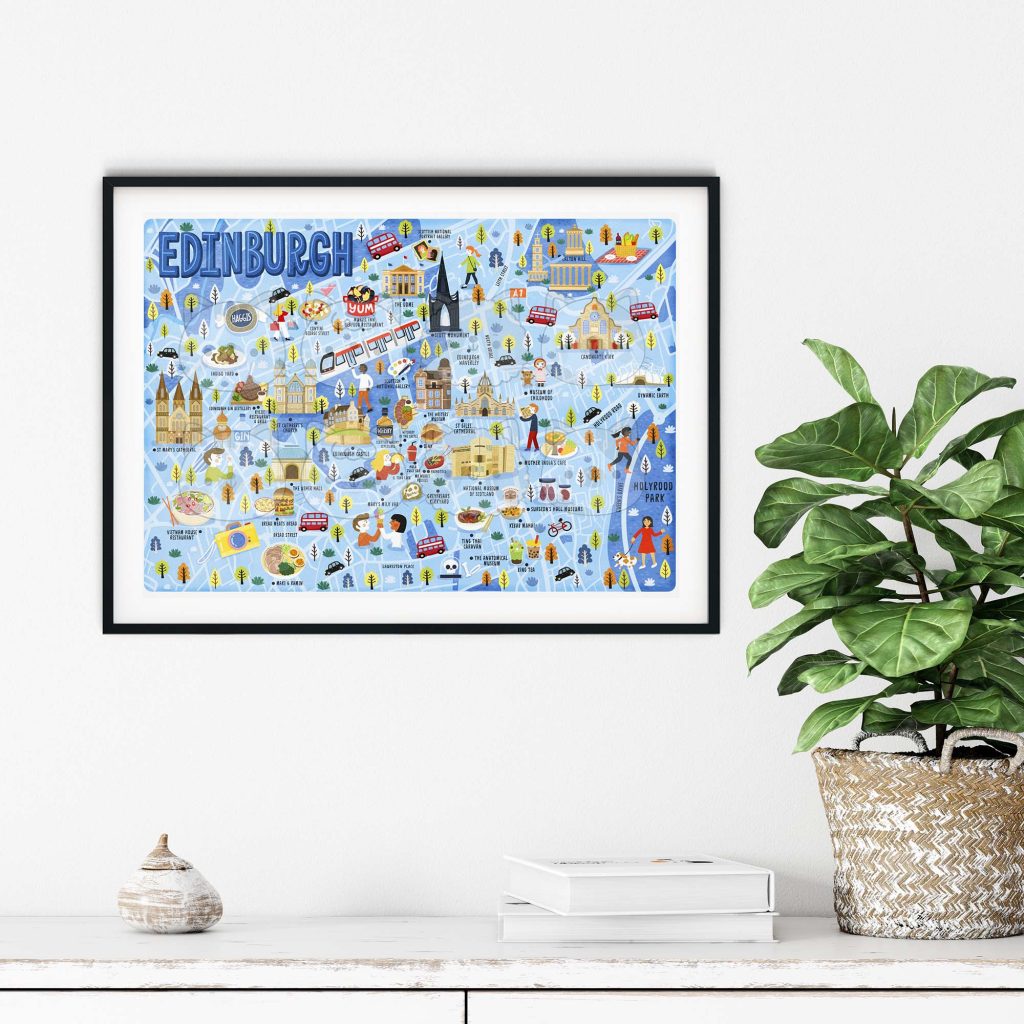 Edinburgh map poster Edinburgh map poster