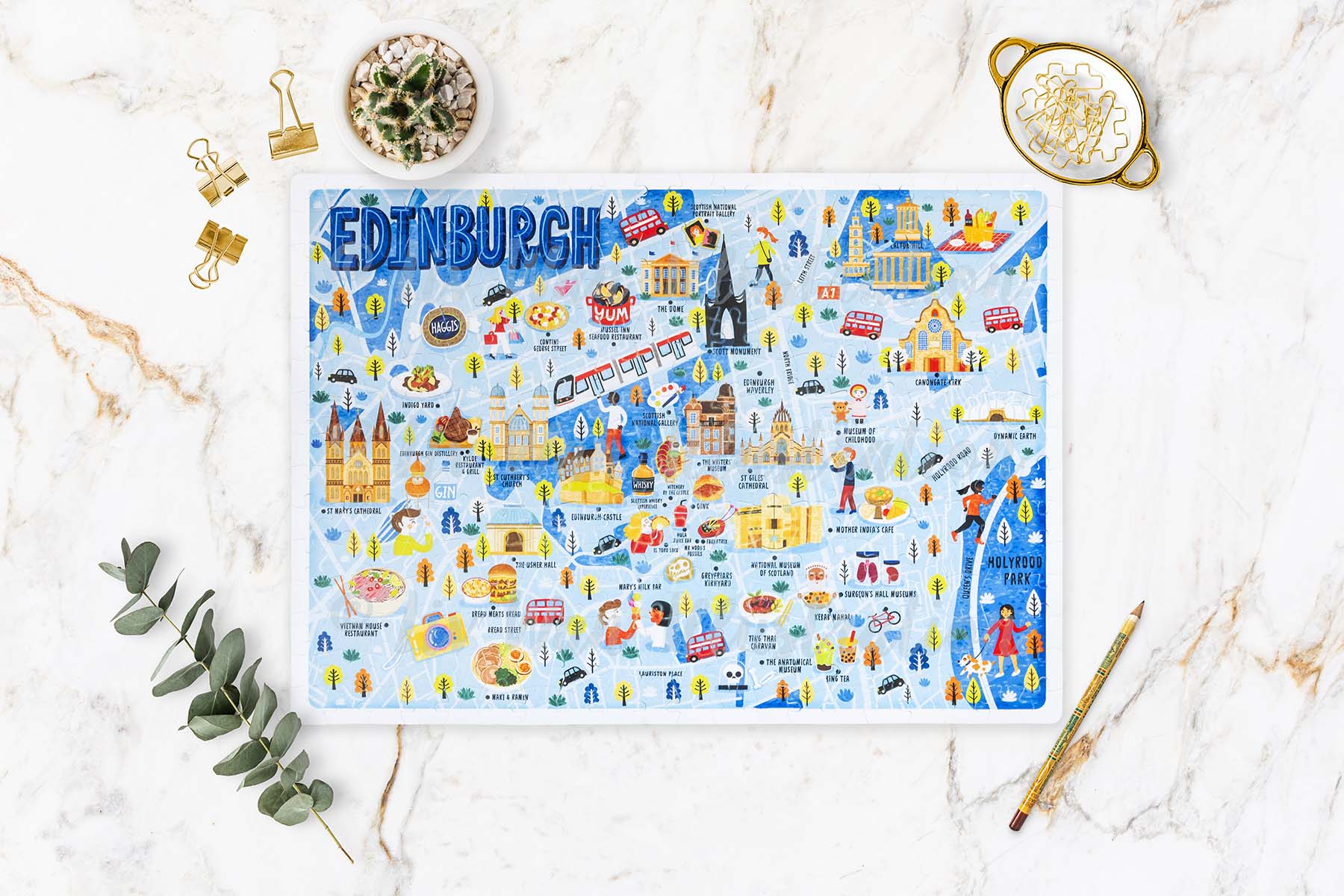 Edinburgh map jigsaw puzzle