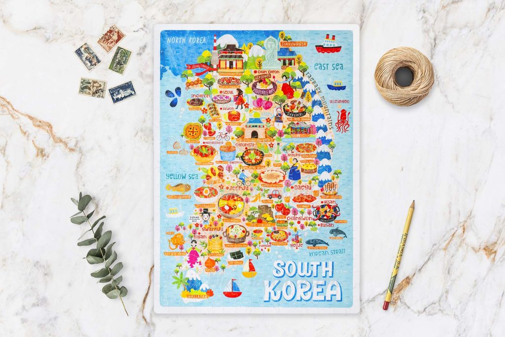 South Korea map jigsaw puzzle South Korea map jigsaw puzzle