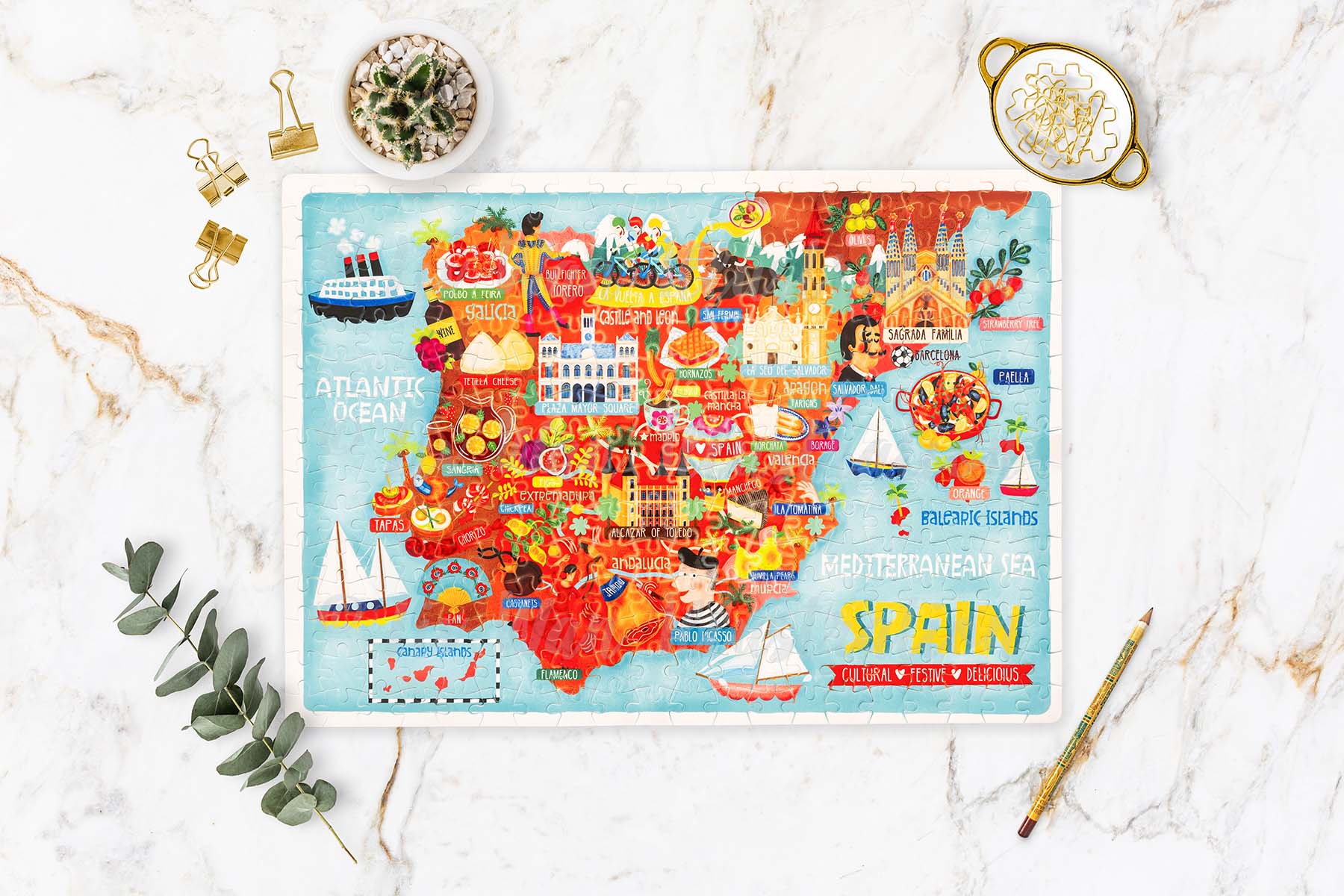 Spain map jigsaw puzzle