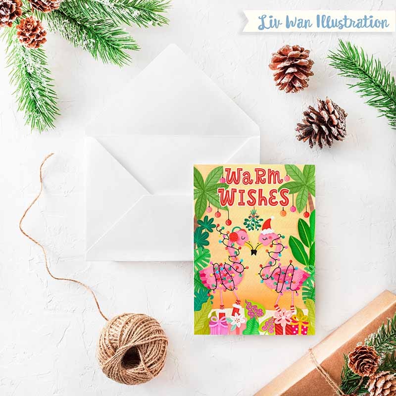 warm wishes christmas card
