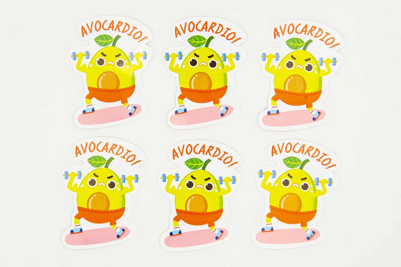 avocardio food pun sticker