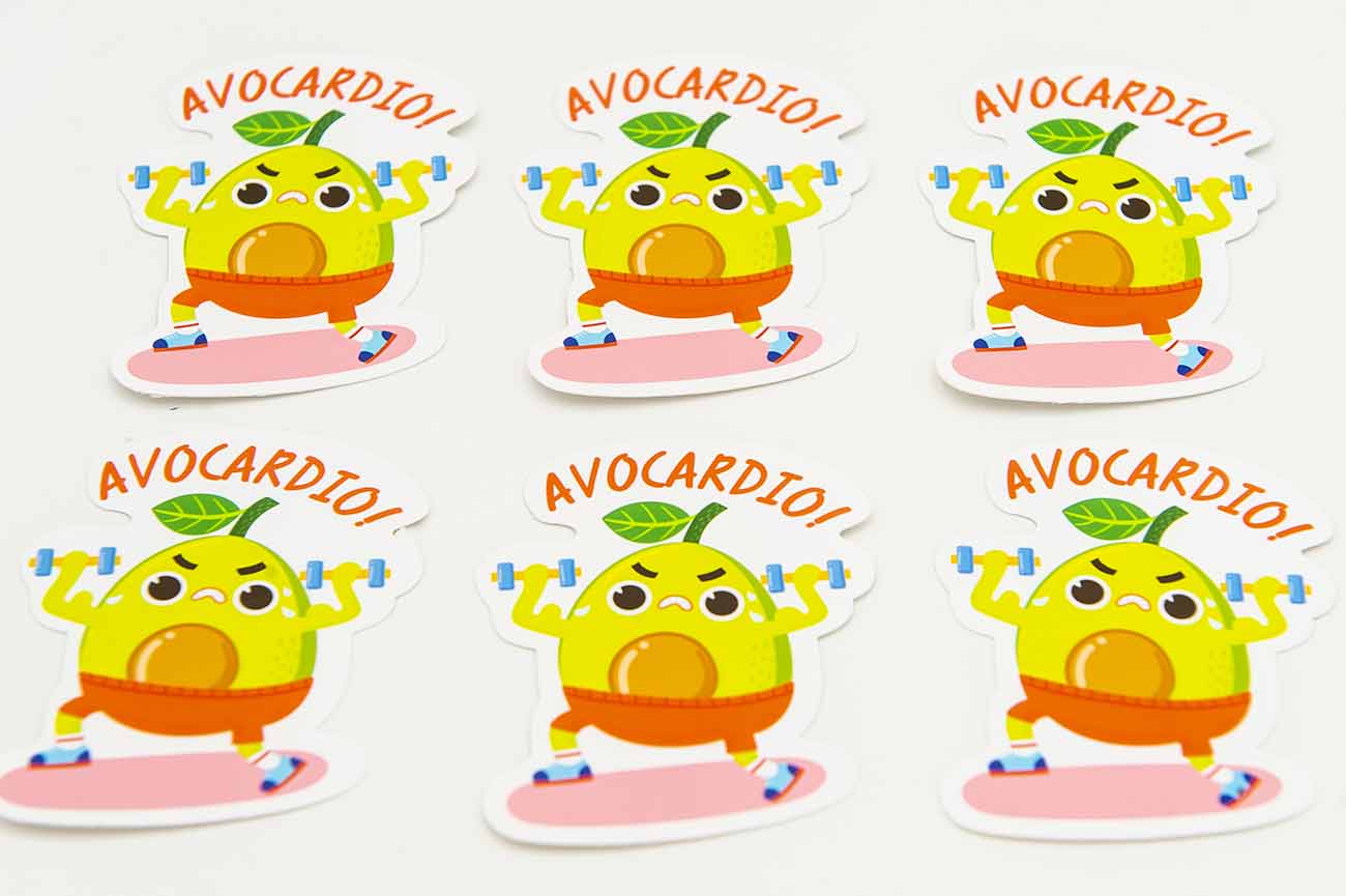 avocardio food pun sticker