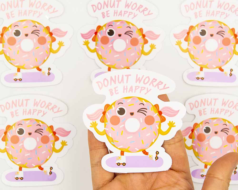 Donut Food Pun Sticker