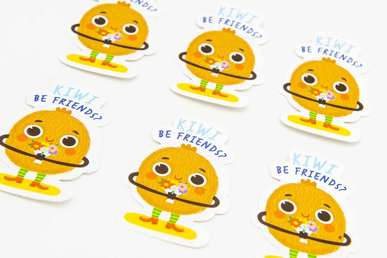 Kiwi Be Friends Food Pun Sticker
