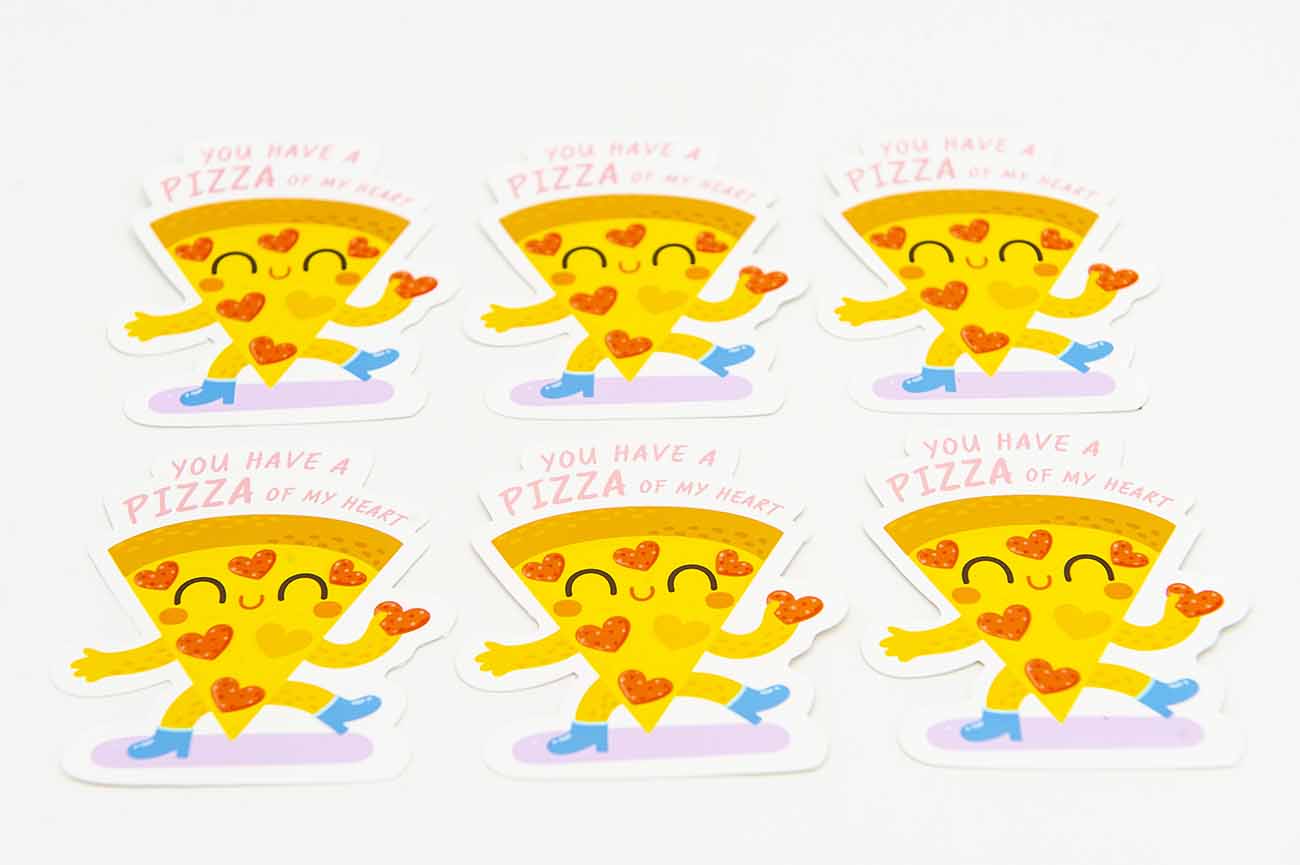 You Have A Pizza Of My Heart Pun Sticker