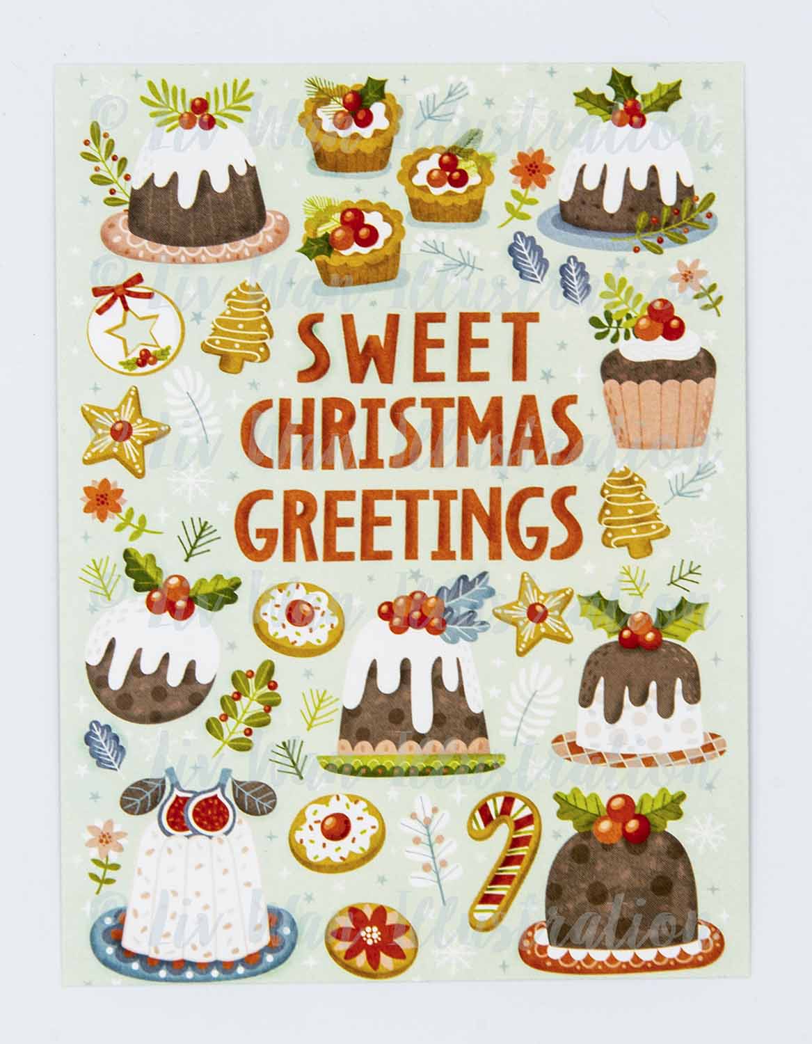 Sweet Christmas Greetings Postcard