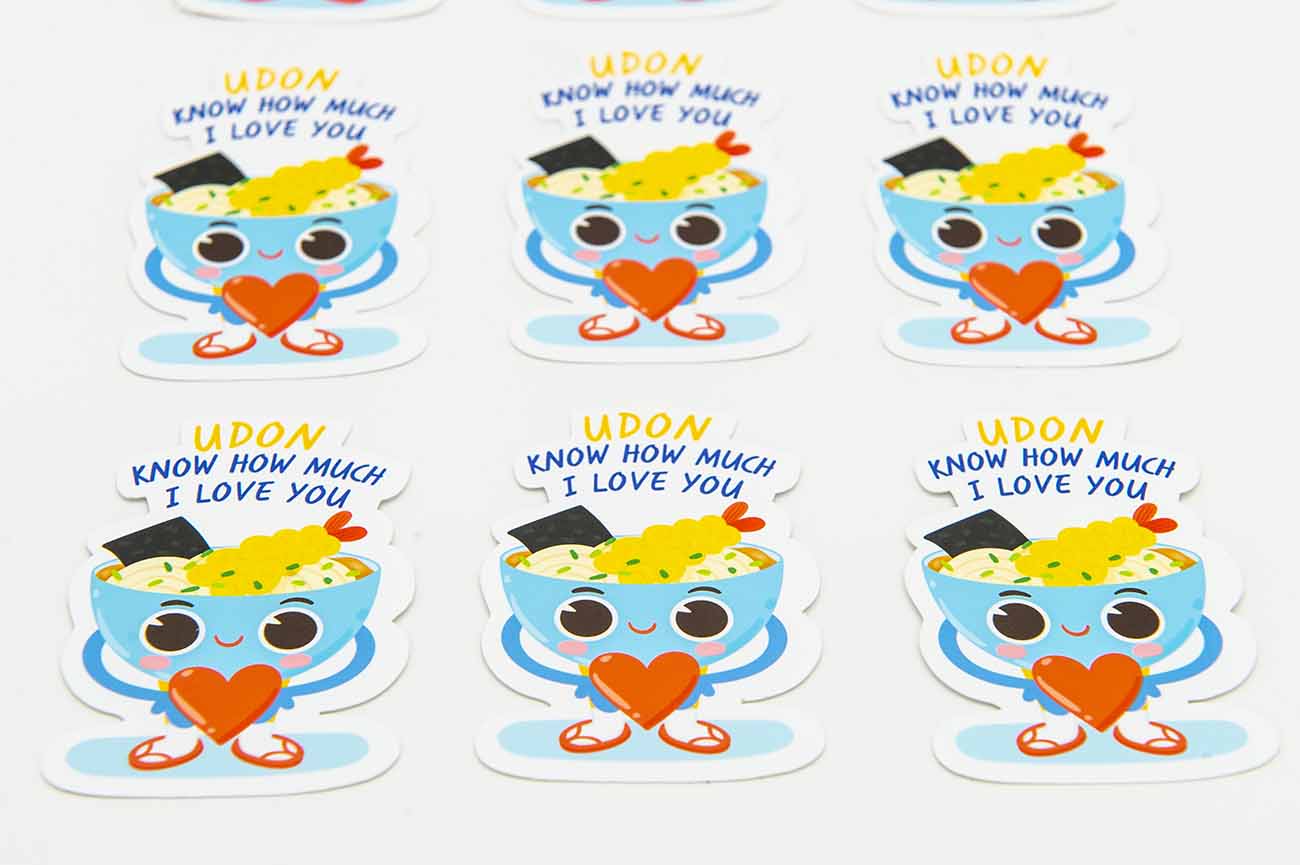 Udon Love Me Food Pun Sticker