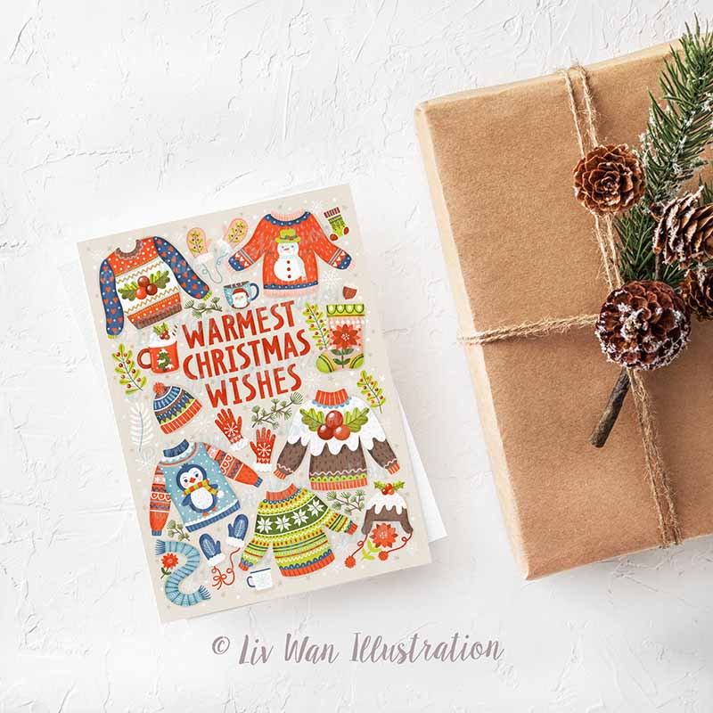 Warmest Christmas Wishes Postcard