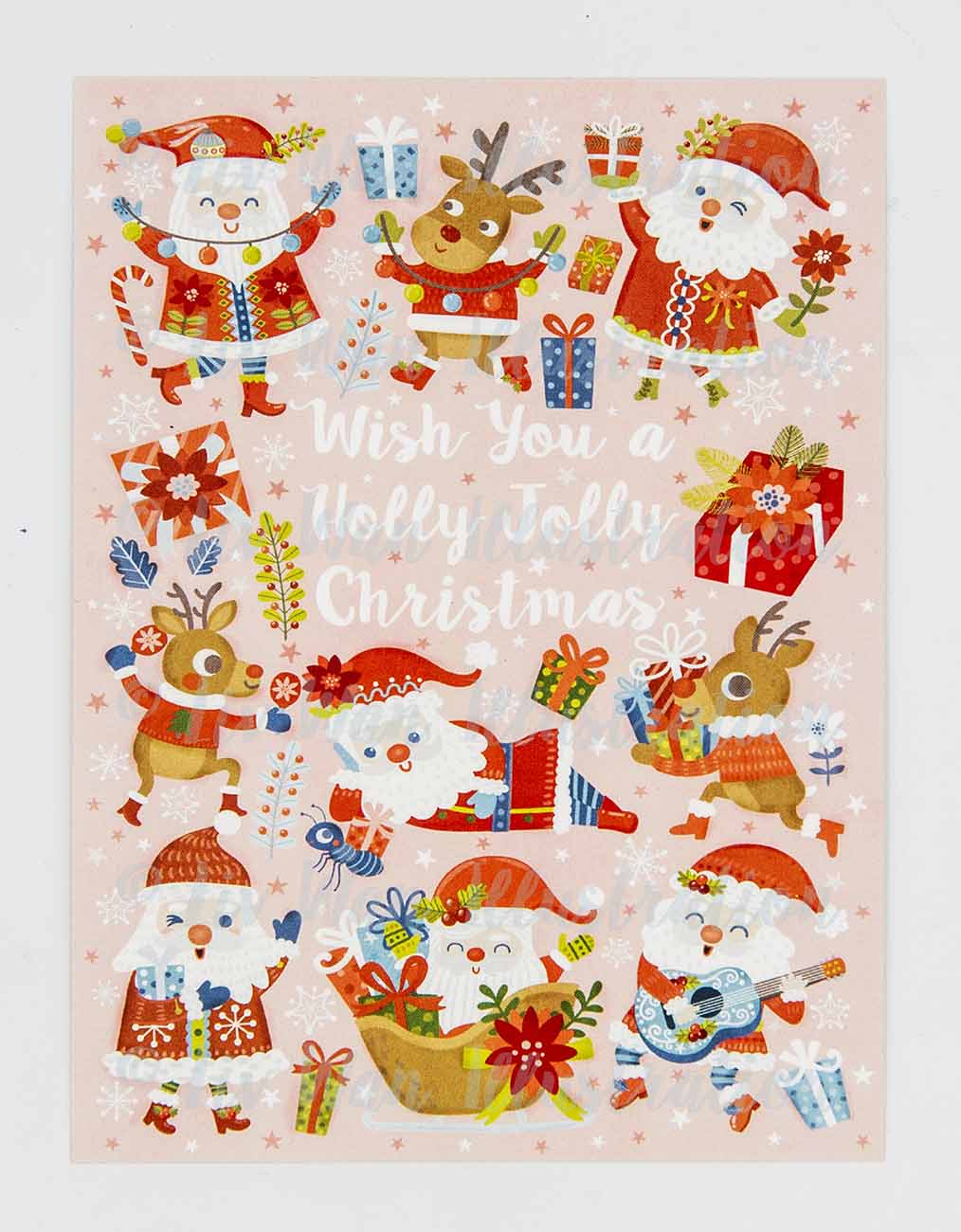 Wish You A Holly Jolly Christmas Postcard