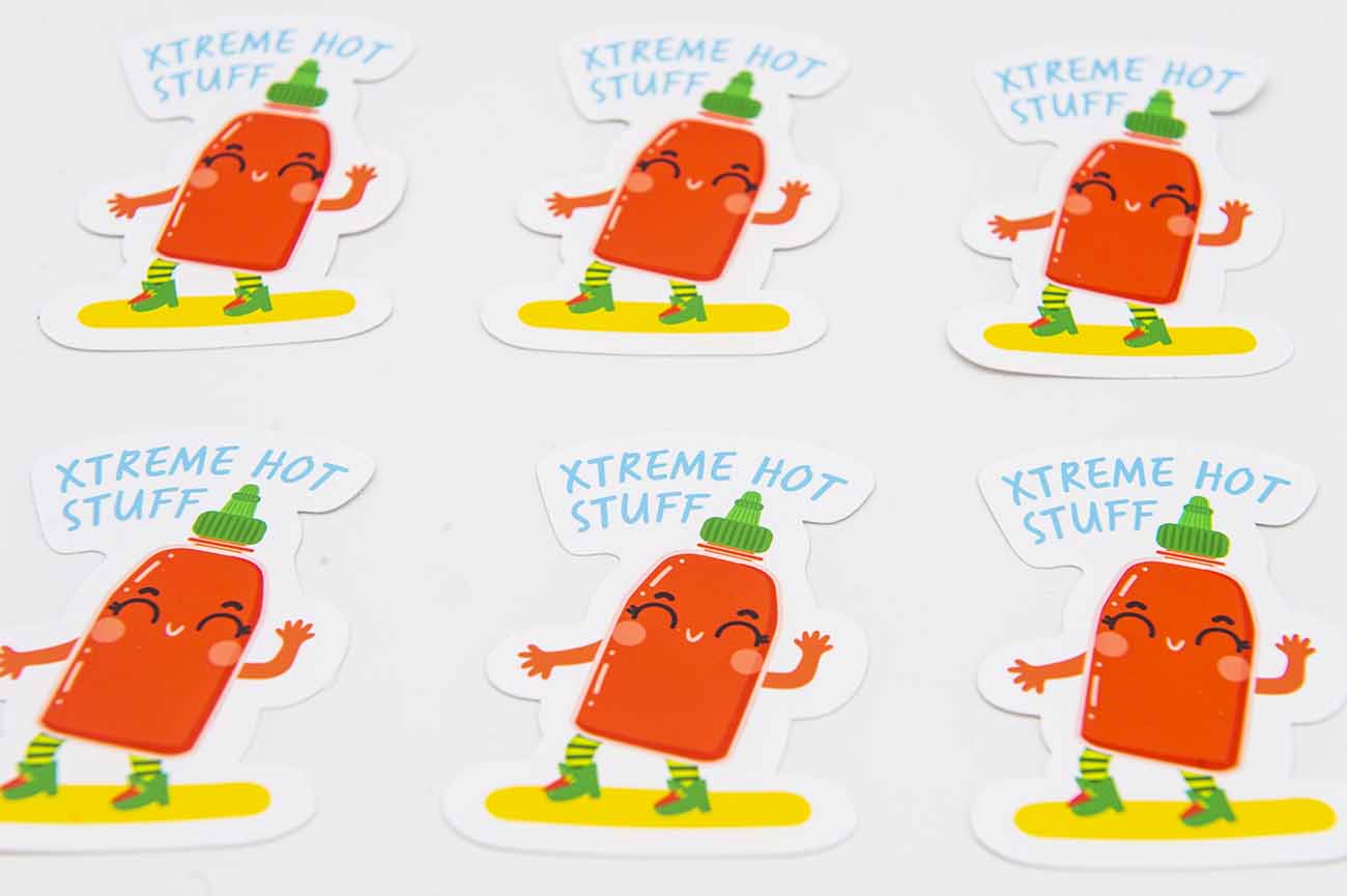 Xtreme Hot Stuff Food Pun Sticker