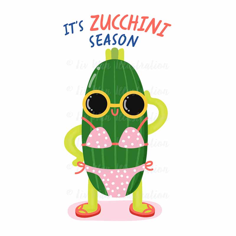 Zucchini Food Pun Sticker
