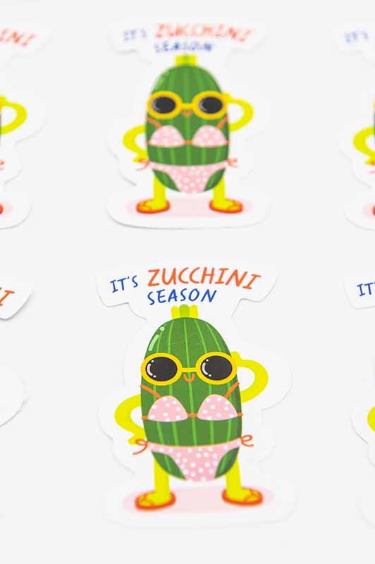 Zucchini Food Pun Sticker