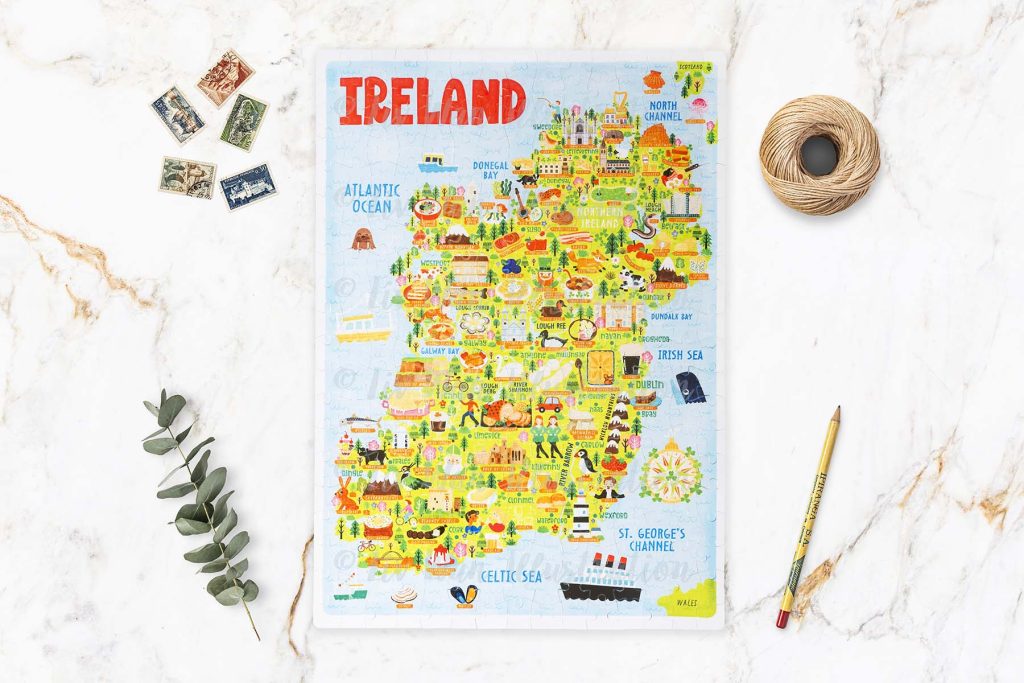 Ireland map jigsaw puzzle Ireland map jigsaw puzzle
