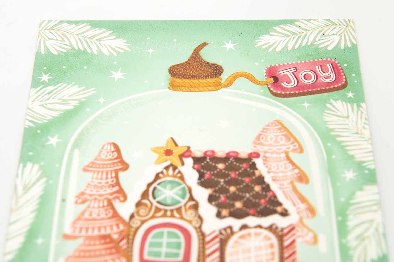 Gingerbread House Christmas Postcard