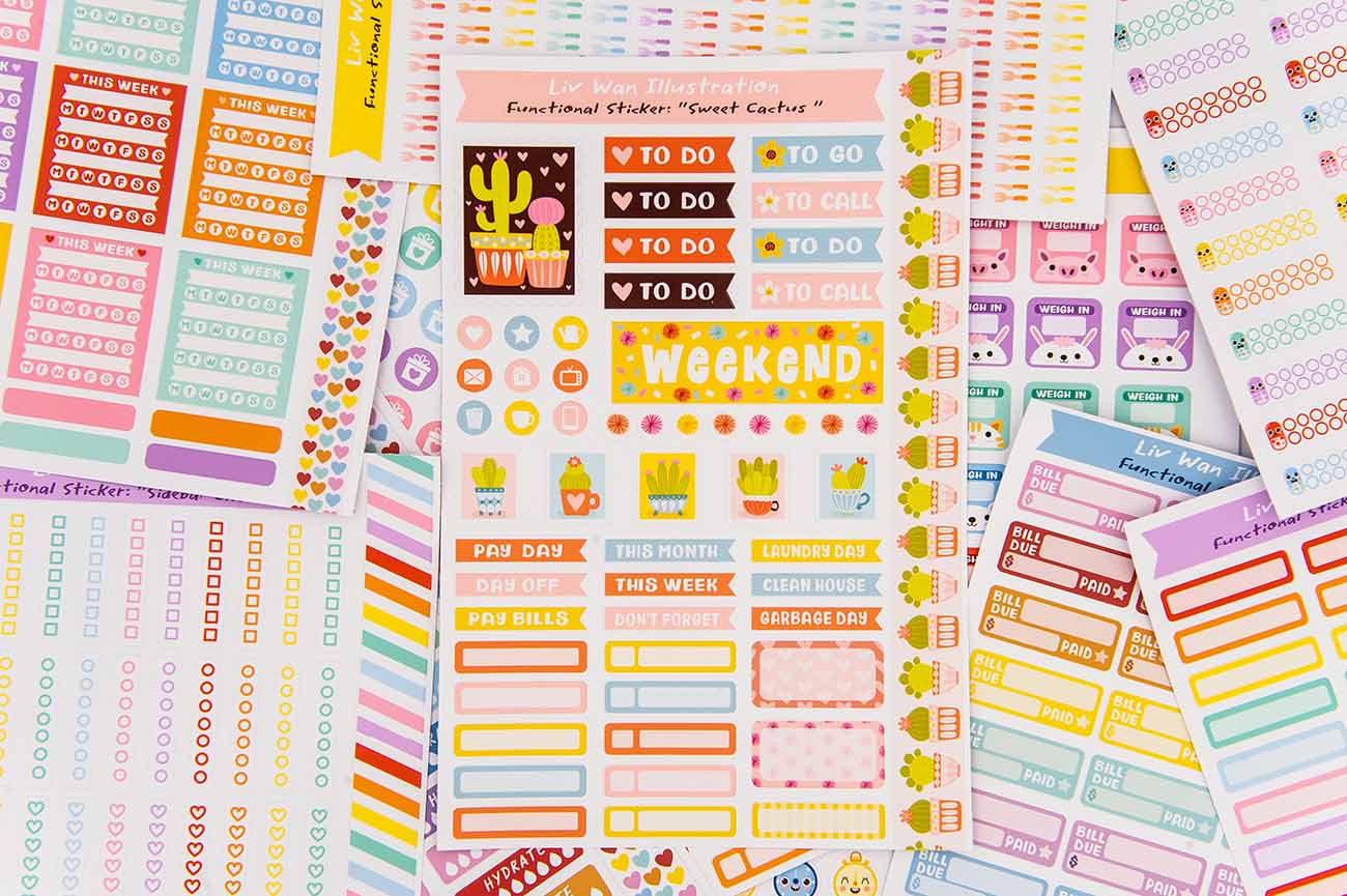 Basic Labels Planner Stickers