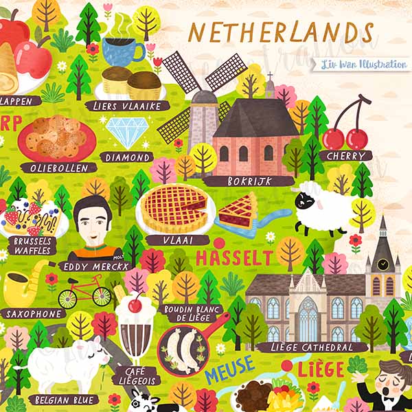 Belgium Map Poster