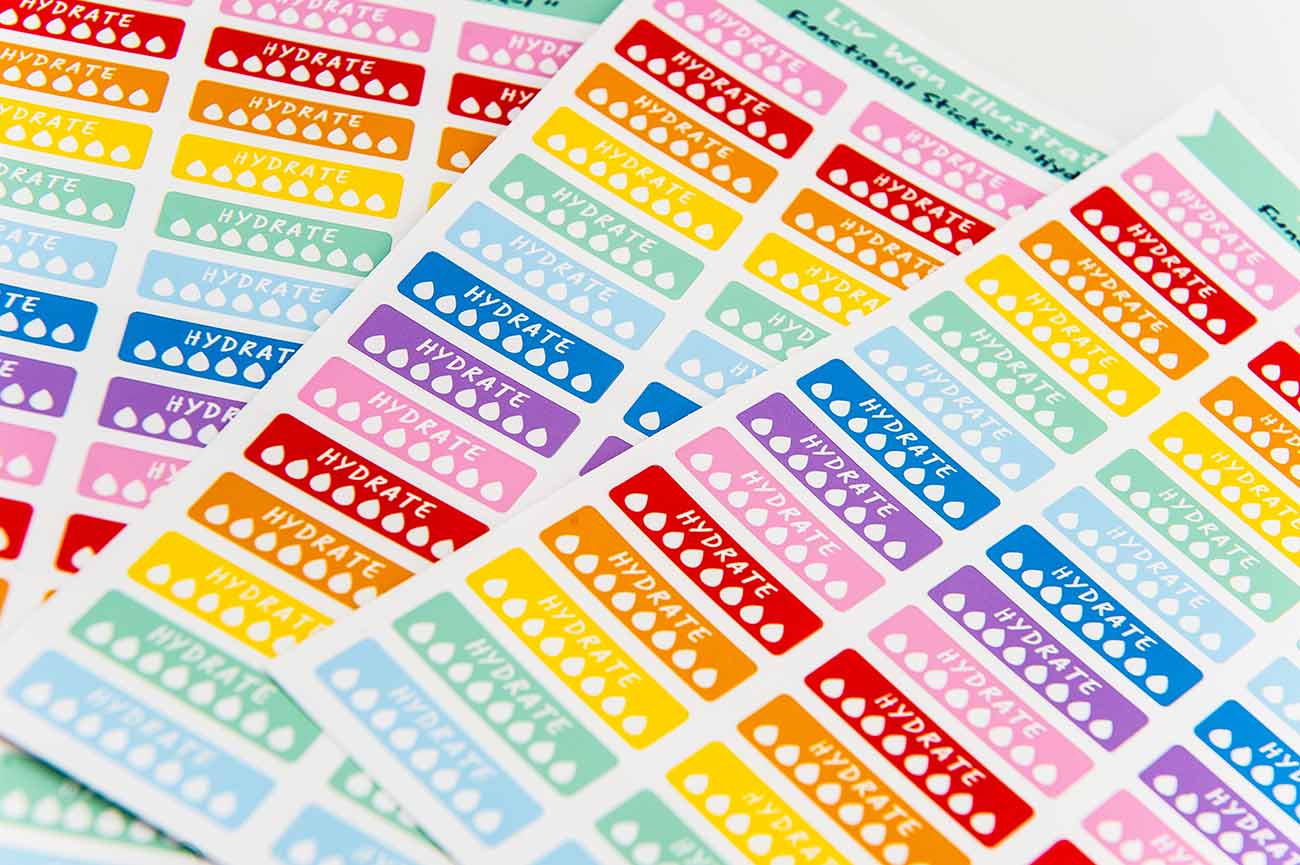 Hydrate Planner Stickers