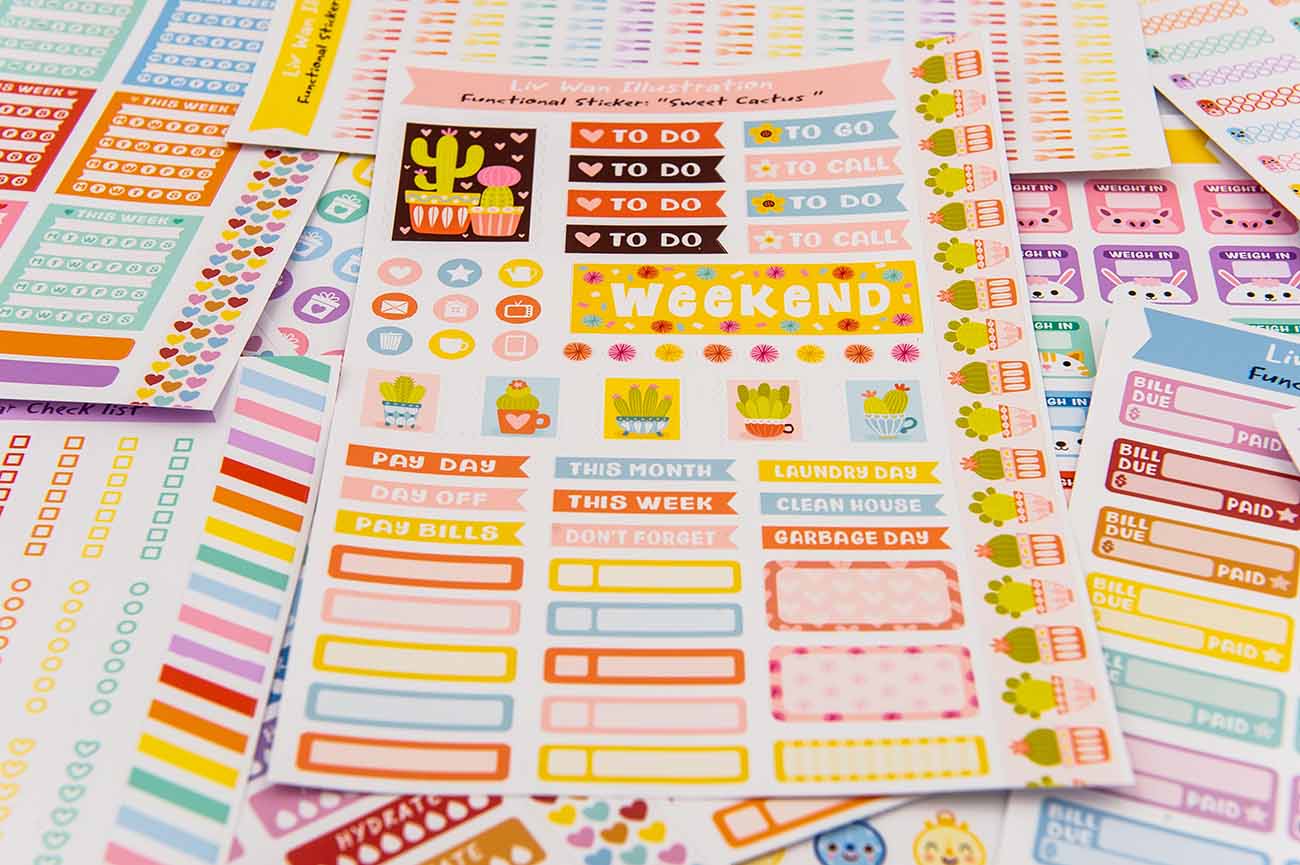 Hydrate Planner Stickers