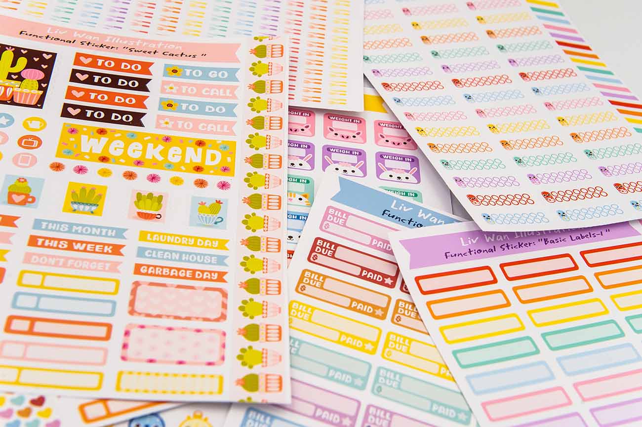 Hydrate Planner Stickers