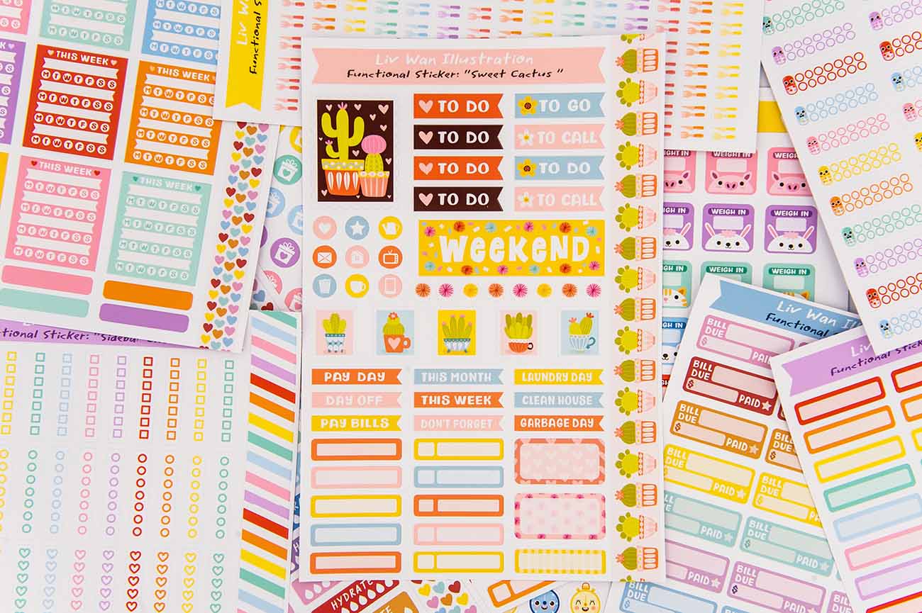 Hydrate Planner Stickers