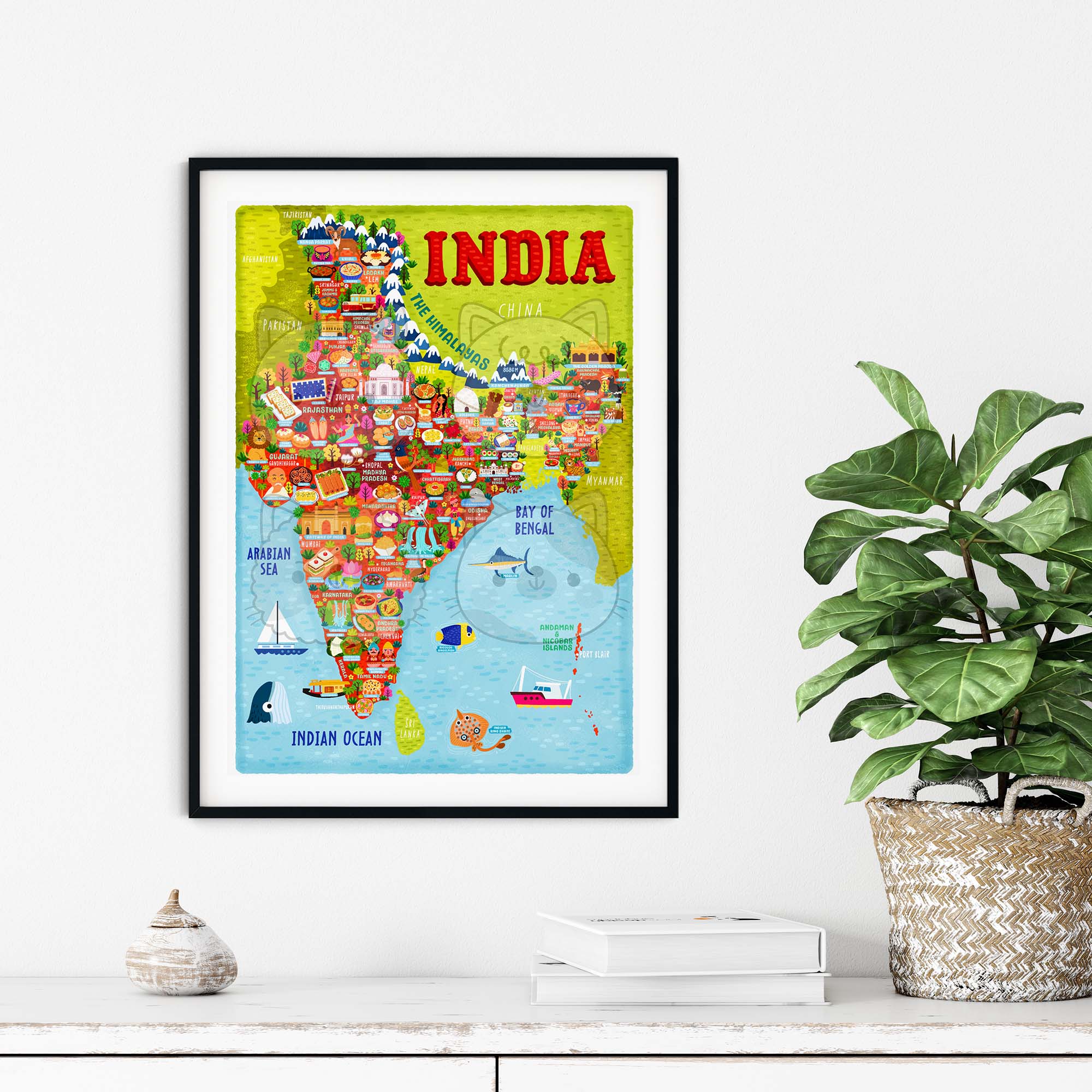 India Map Poster