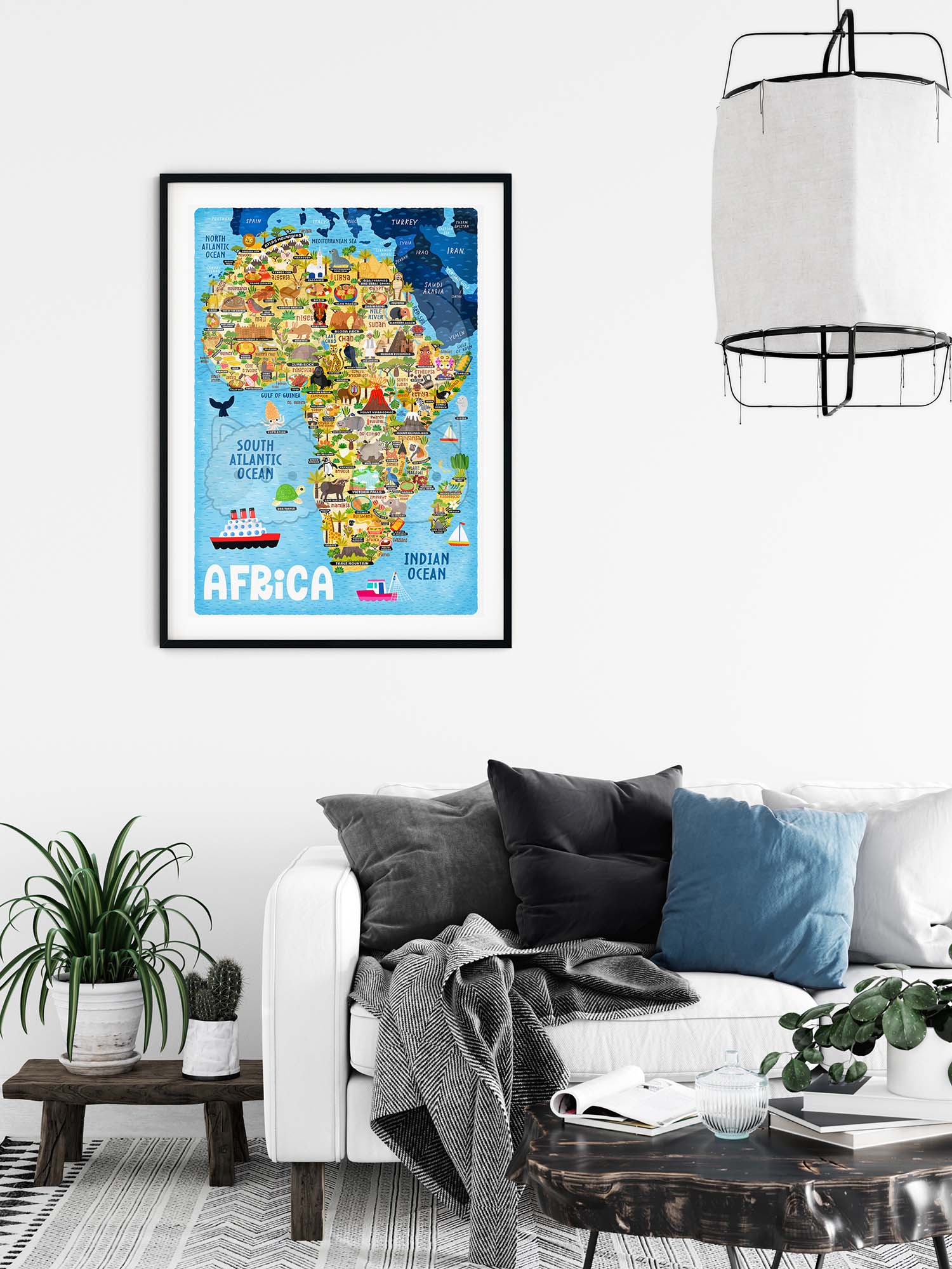 Africa map poster
