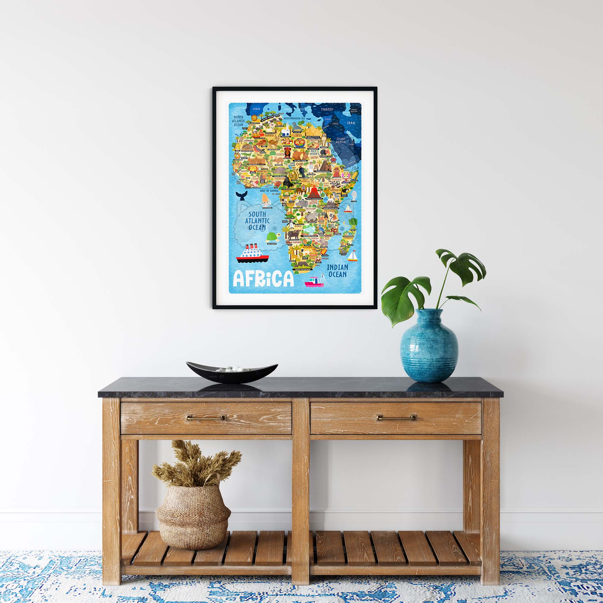 Africa map poster