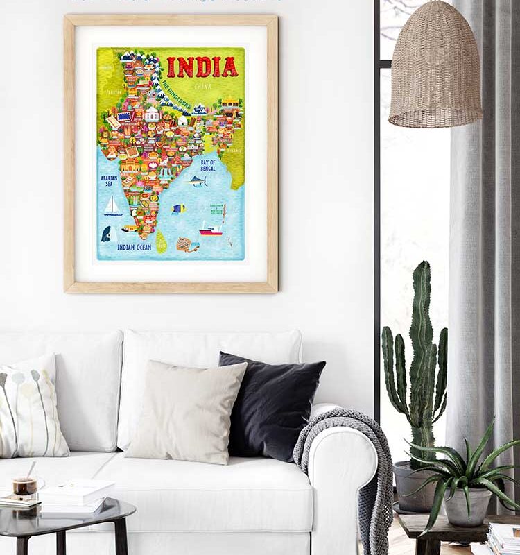 India Map Poster
