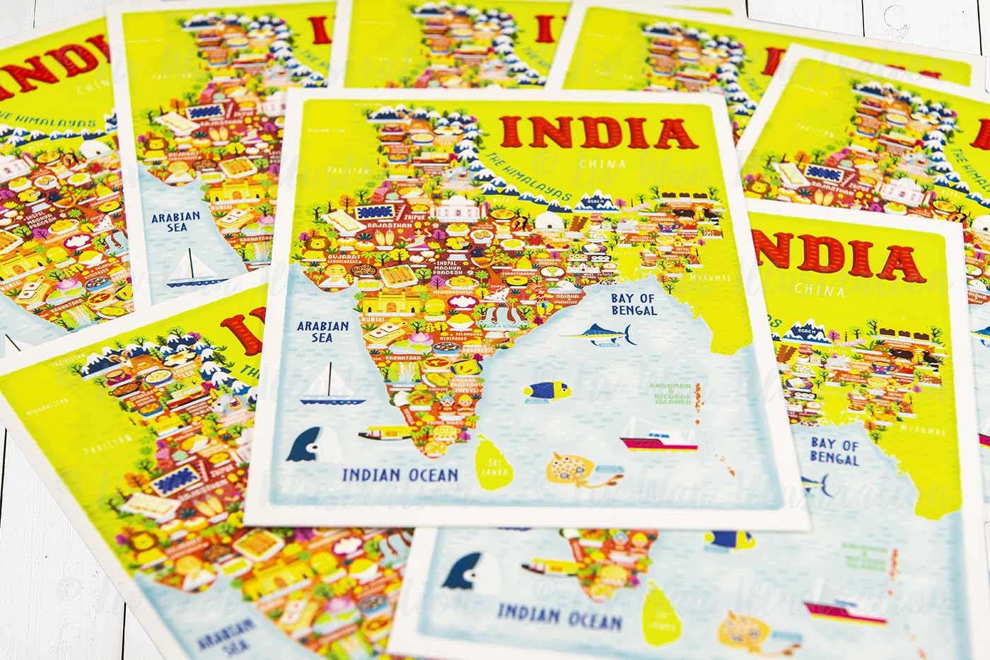 India Map Postcard