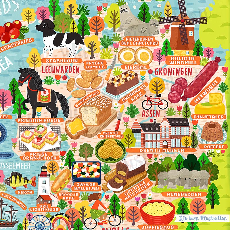 Netherlands Map Poster