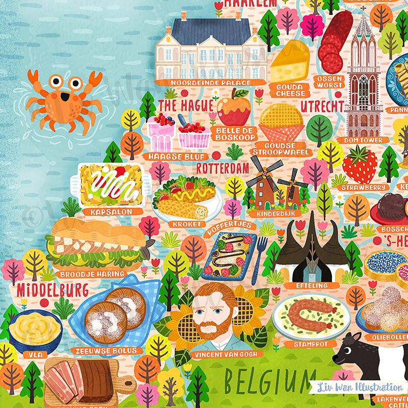 Netherlands Map Poster