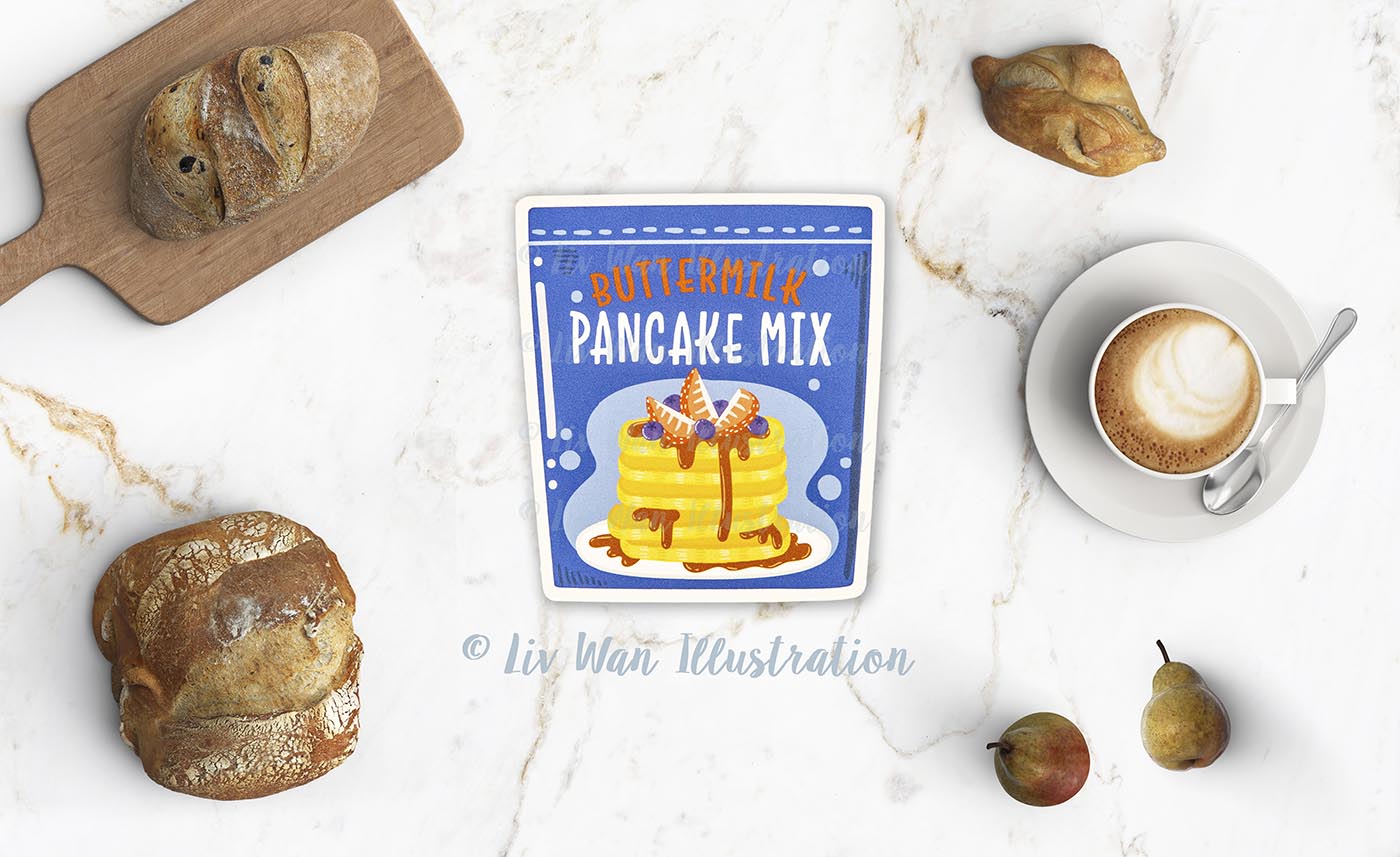 Pancake Mix Postcard