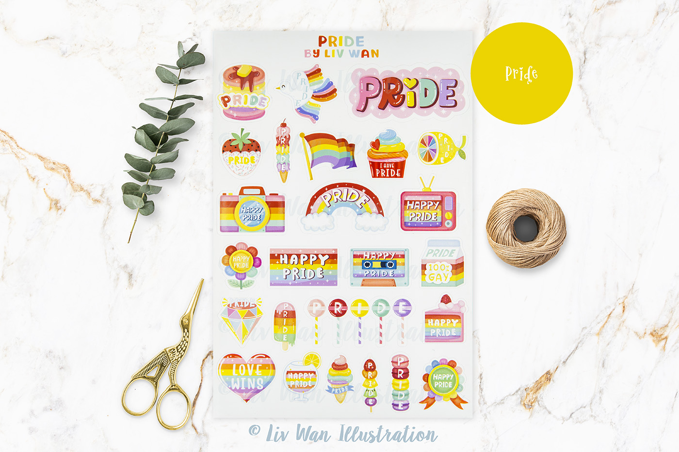 Gay Pride Sticker Sheet